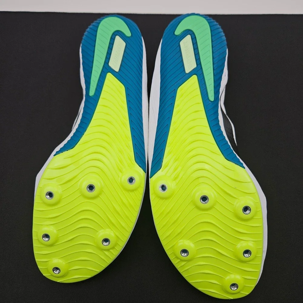 Nike Zoom Rival Sprint Mens Size 14 White‎ Black Track Field Spikes FZ9663-102